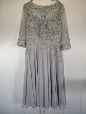Chicas Elegant Silver Dress Size XXL
